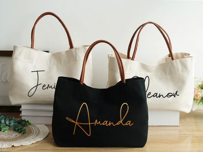 Bridesmaid Tote Bags Personalized Bridesmaid Bags Beach Tote Bag Bridesmaid Gift Bag Tote Monogrammed Tote Bag Wedding Tote 250102