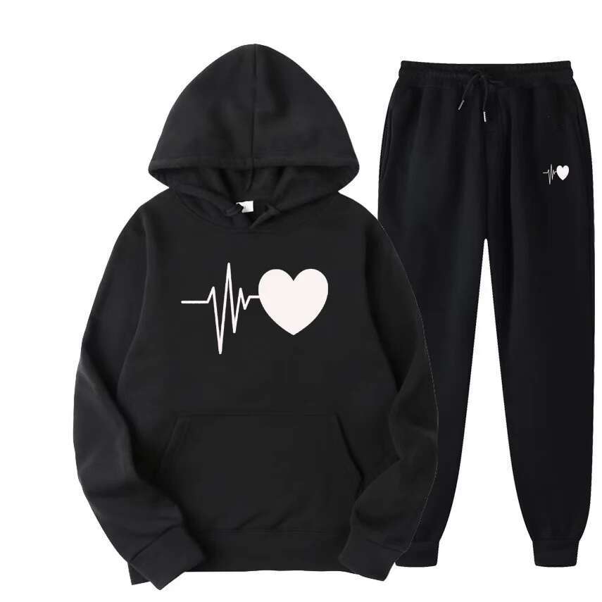 Womans Tracksuit Two Piece Set Hooded Sweatshirts+sweatpants Suit Lady Casual Jogging Pullovers Fashion Sports Outfits Clothing