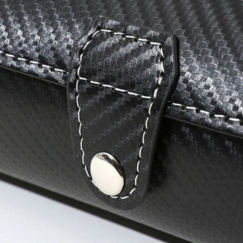 Lightweight carbon fiber watch storage box portable rolling travel watch box holder 250102
