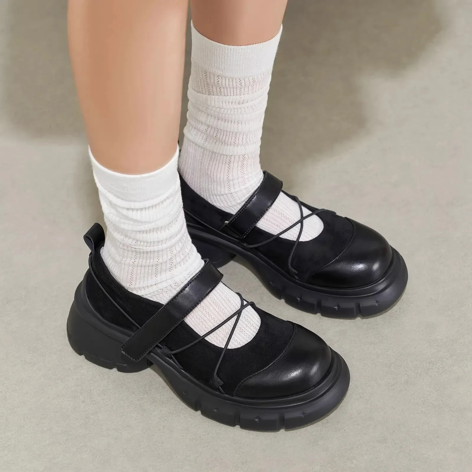 Autumn Chunky Women Sports Shoes Fashion Shallow Butterfly-knot Platform Sneakers Ladies Casual Flats Outdoor Mary Jane Shoe 250103