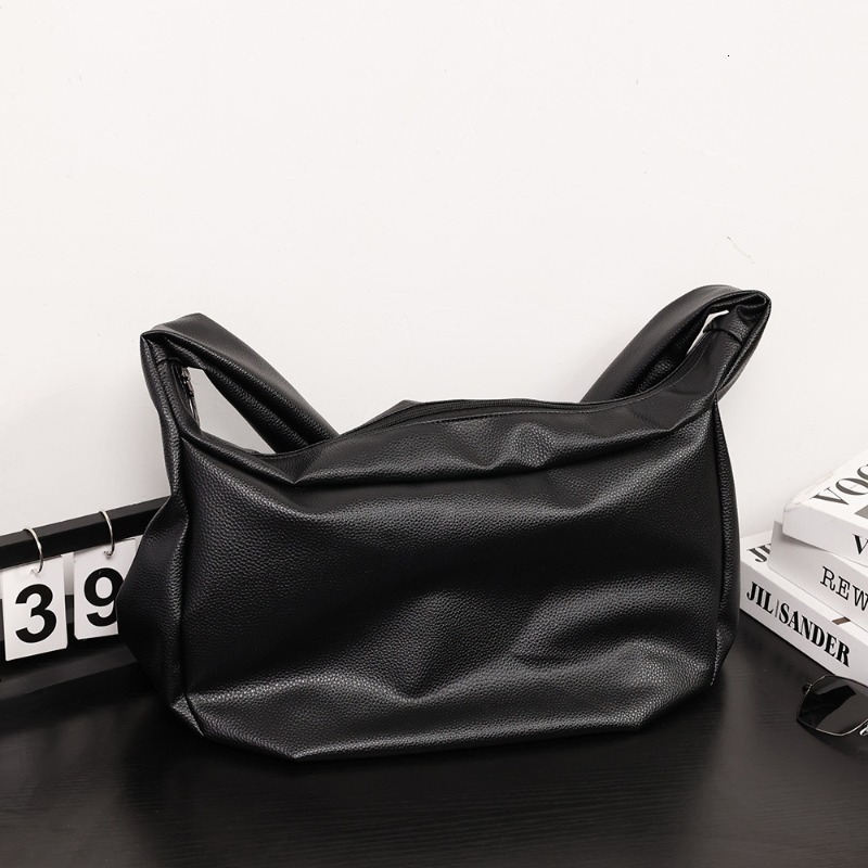 New Men's Crossbody Korean Style Dumpg Sg Bags Men Soft PU Leather Shoulder Messenger Large Capacity Travel Bag
