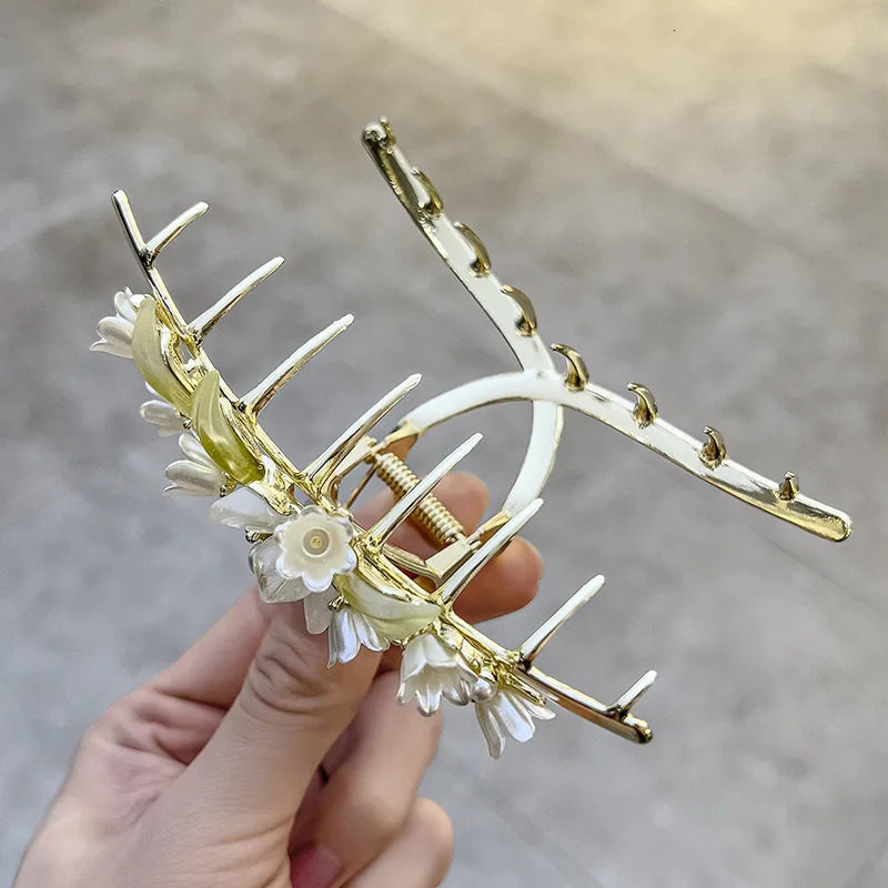Retro Large Size Grab Clip Girls Elegant Ponytail Braid Large Crab Hair Clips Fashion Sweet Hair Grab for Girls Hair Accessories 250103