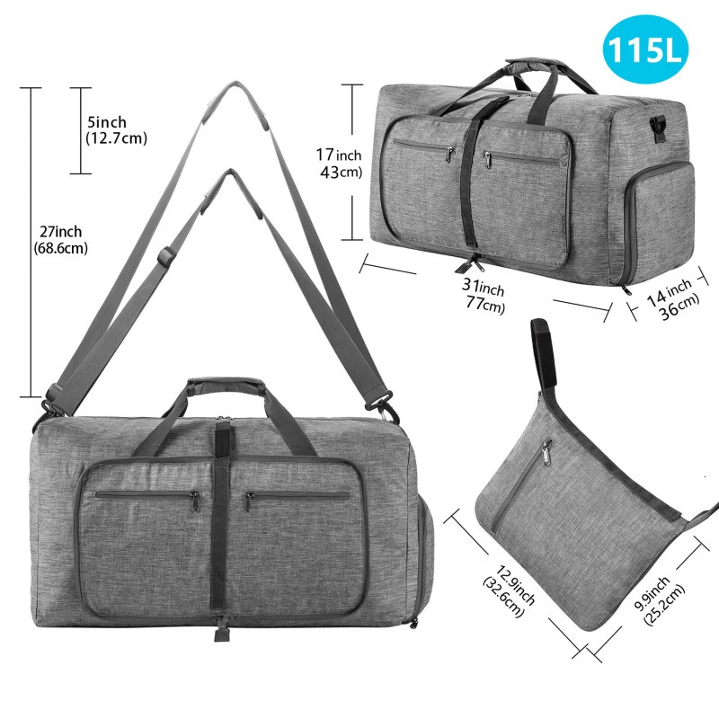 65L85L115L Men Travel Bags Hand Luggage Big Bag Business Large Capacity Weekend Duffle Waterproof Women 241226