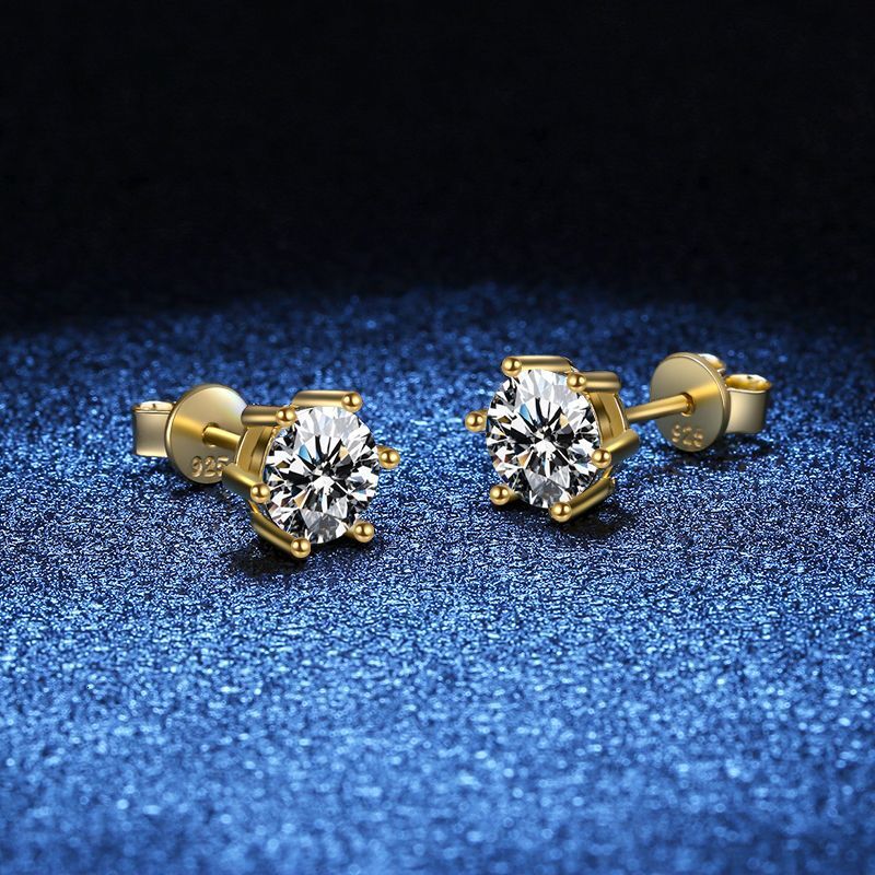 Classic S Sterg Sier Moissanite Earrings Elegant and Timeless Jewelry
