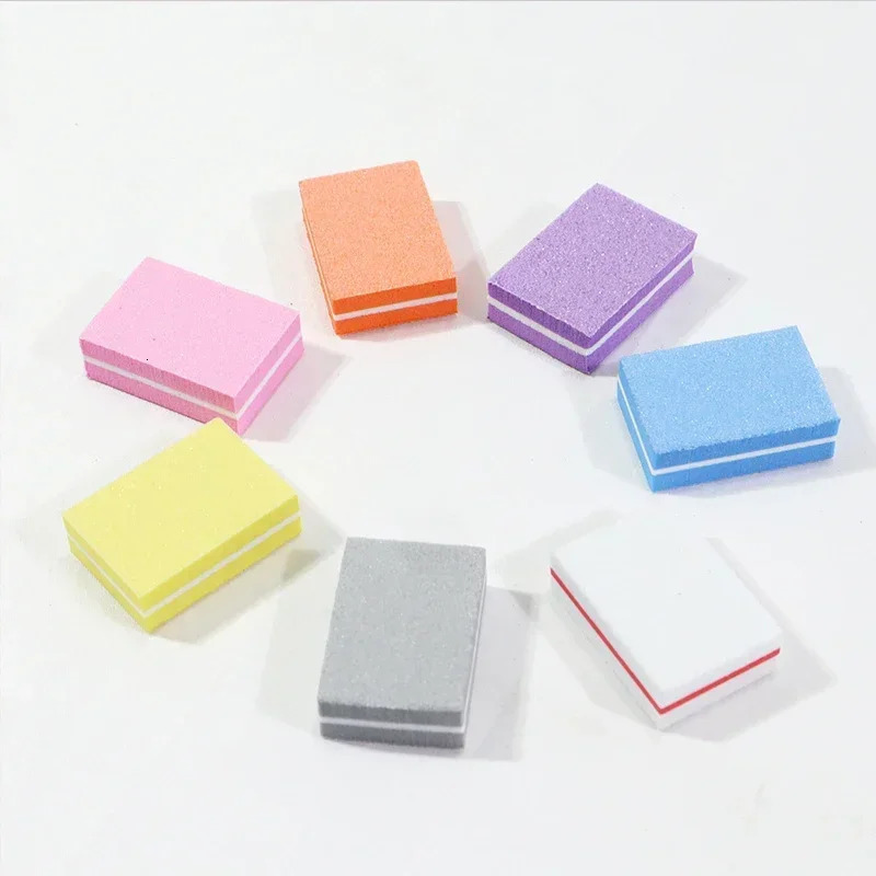 10100psc Mini Buffing Sanding Files Block Pedicure Care Nail Art Buffer Polish Manicure File Tools Charm 241230