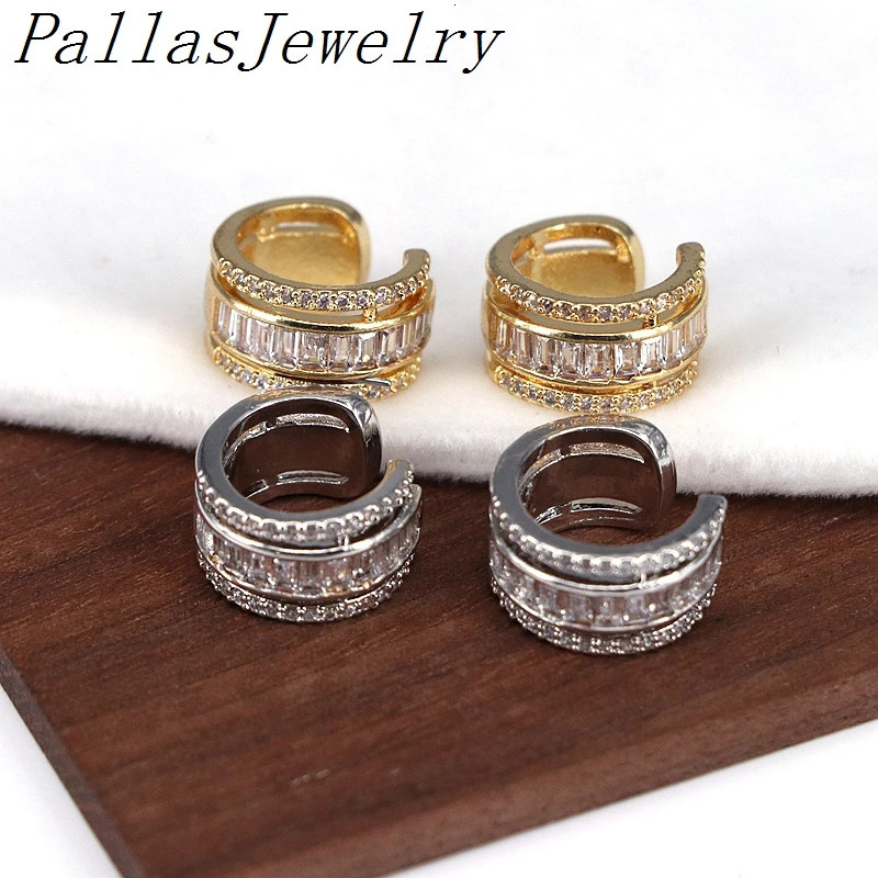 10Pairs Multi n Micro pave Zircon Ear Cuff Women No Piercings Cartilage Ear Clip earrings Jewelry Gift 250103