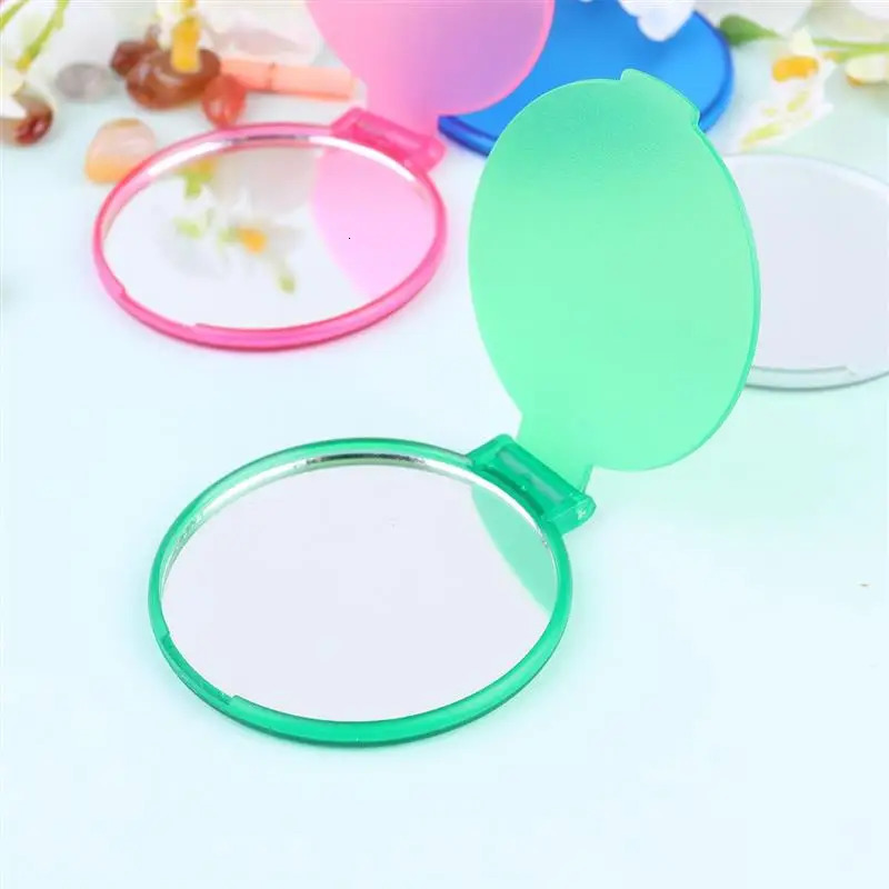 12pcs Foldable Makeup Mirror Portable Mini Round Vanity Mirror Pocket Mirror Women For Girls Random Color 250103