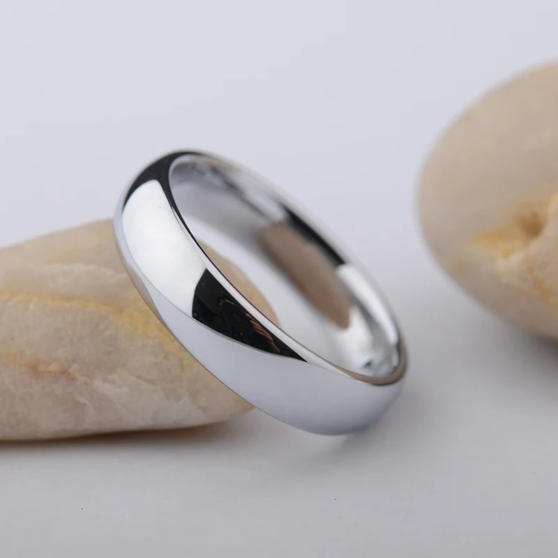 Customize Classic n Never Fade Scratch Proof White Tungsten Wedding Rings Couples Rings Size 4-14 With Free Engravingg 250103