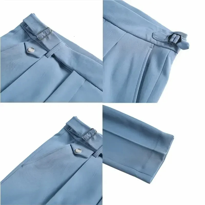 Men Suit Pants 2024 British Style Business Casual Solid Slim Fit Straight Dress Pants for Men Formal Trousers Men Clothing 250103