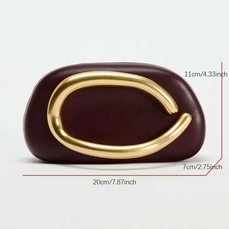 Box Bag Metal Details Crossbody Pu Leather Clutch Shoulder Brand Handbags Women's Handbag Ladies Female Evening Purse Red