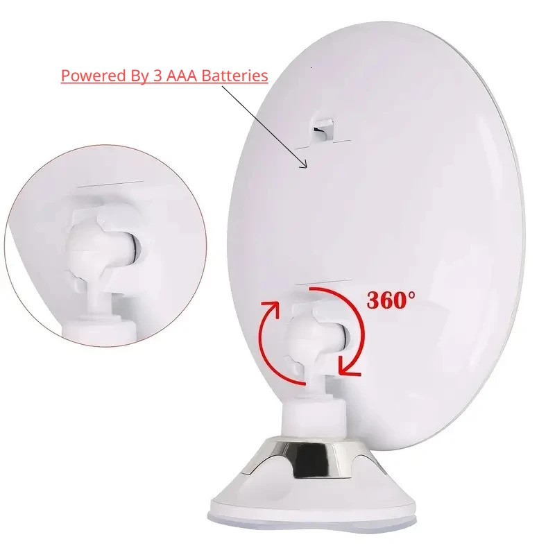 Flexible 10x Magnifying Mirror LED LightingTouch Screen Portable Dressing Table Makeup Dry Battery 250103