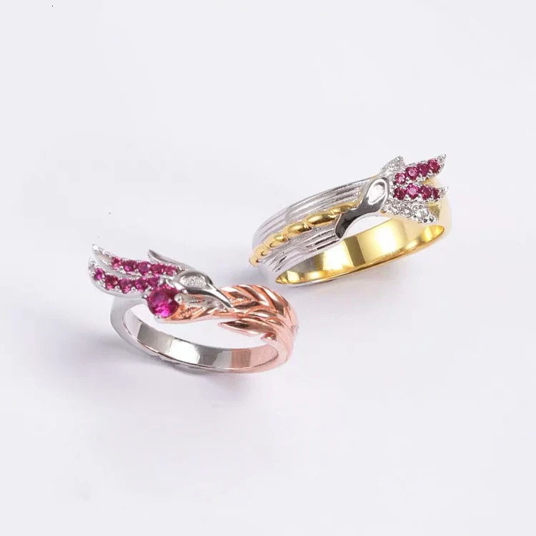 LISM Game Ring League of Heroes Rakan and Xayah Couples rings Personality Fine jewelry Game Characters 250103