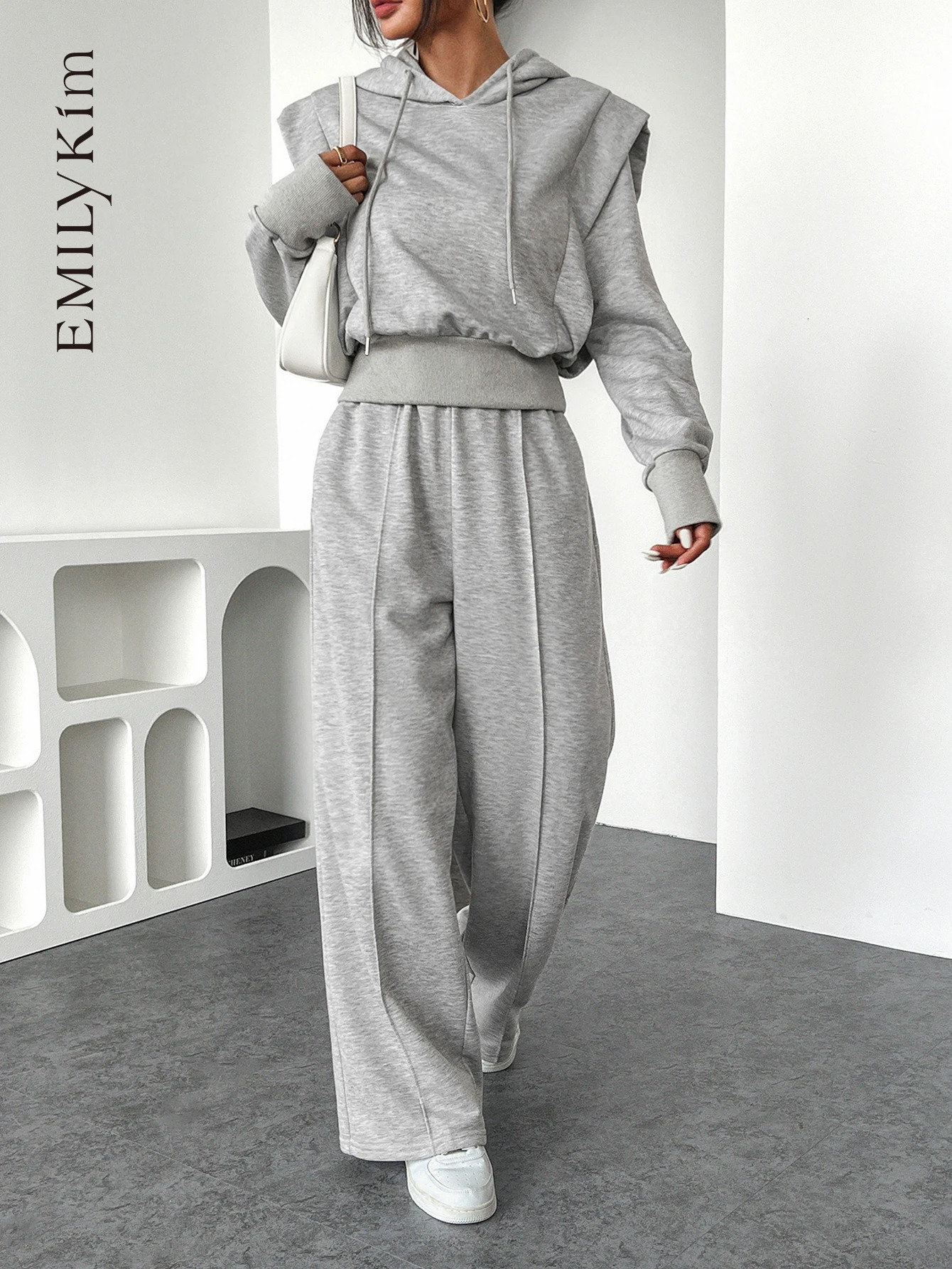 Pants Set Autumn/Winter Solid Womens Hoodie Set Long Sleeve Dress Long Sleeve Casual Pants Womens Two Piece Set 241230