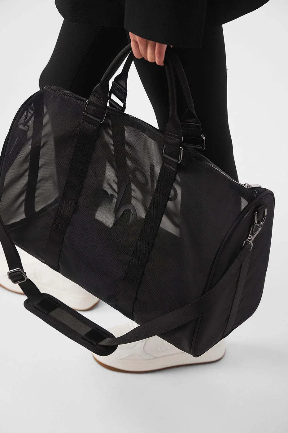 Fashion Yoga Transparent Mesh Bag Luggage Fitness Sports Outdoor Travel Diagonal Cross 241226