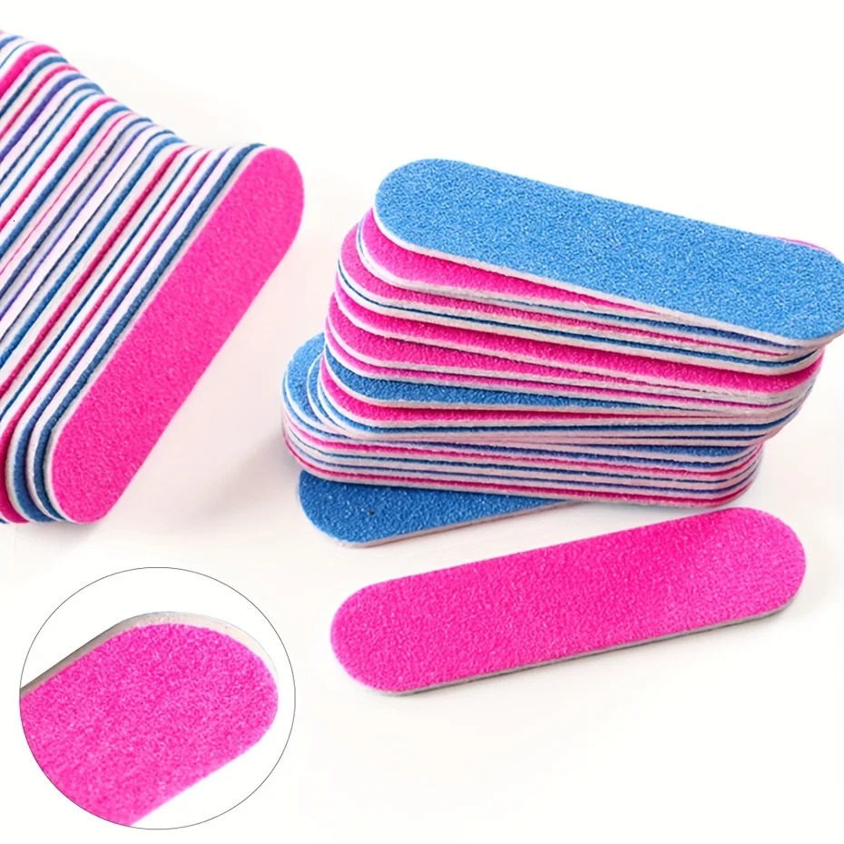 Double Side Nail Files Mini Wood Sanding Buffer Block Set For Gel Polish Manicure Pedicure Salon Professional Art Tools 241230