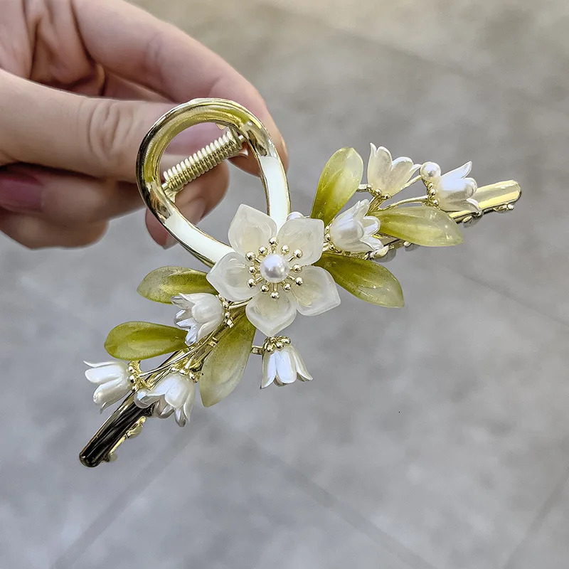 Retro Large Size Grab Clip Girls Elegant Ponytail Braid Large Crab Hair Clips Fashion Sweet Hair Grab for Girls Hair Accessories 250103