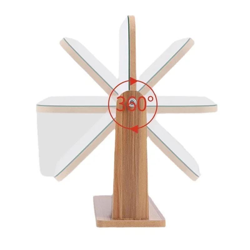 Dresser Vanity Mirror with Natural Wood Stand 1x 360 Degree Rotating Magnifying Mirror Portable Table Countertop Mirror Bathr 250103