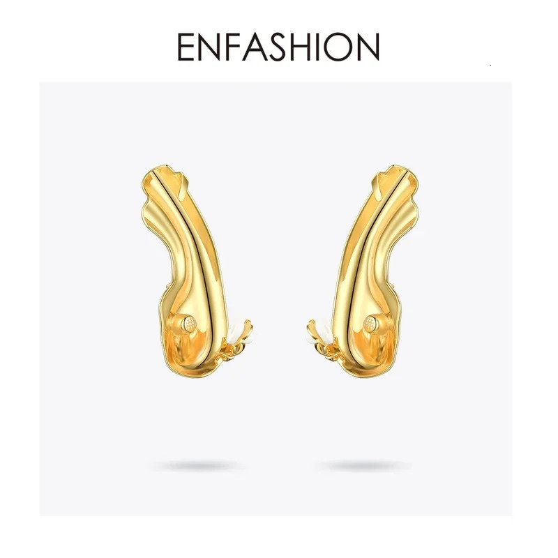 FUQI Niche n Punk Earlobe Ear Cuff Clip On Earrings For Women Gold Auricle Earring Without Piercing Ladies Fashion Jewelry 250103