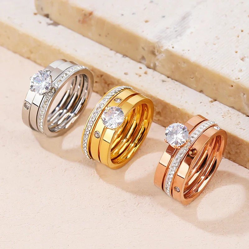Wedding Ring Couple Rings for Women Stainless Steel Ring Woman Quality Jewelry Set of Rings Men Dating Engagement Fashion 250103