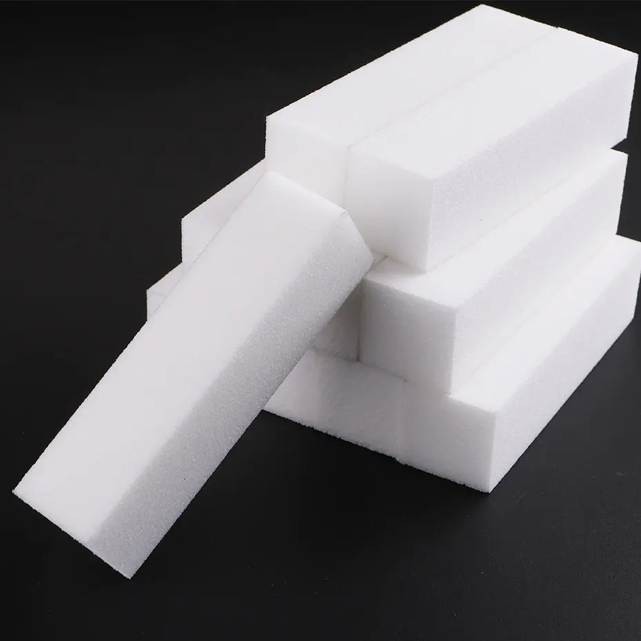 10pcs Nail Files Buffer Block Set Manicure Pedicure Care Art Buffing Sanding Polishing White Sponge Buffers File Tools 241230