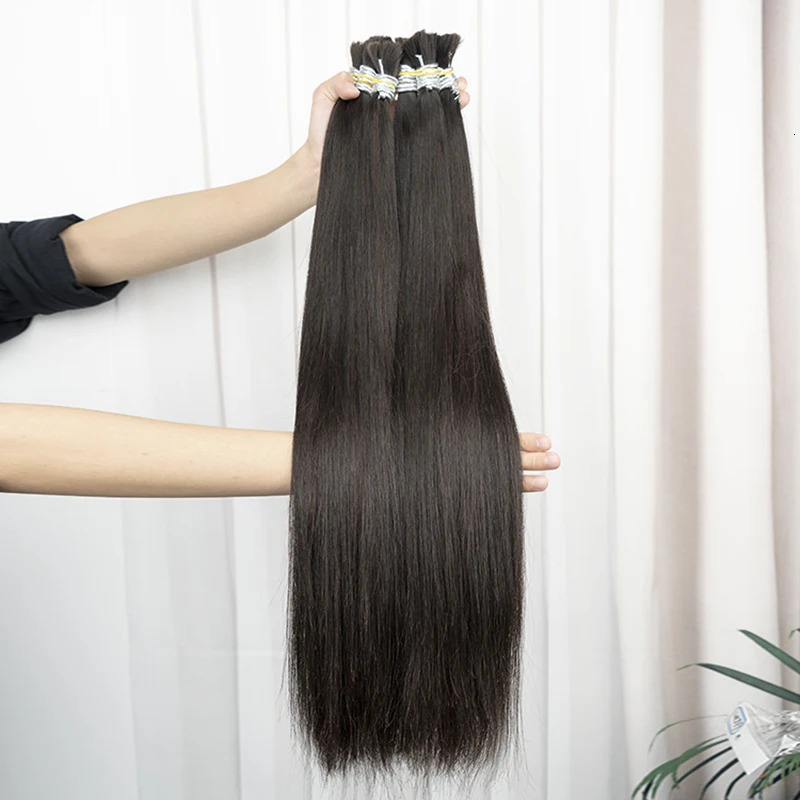 No Weft Bulk Human Hair Human Hair For Braiding 100% Unprocessed Human Hair Bulk Extensions Brazilian Hair 18-30inch 250103