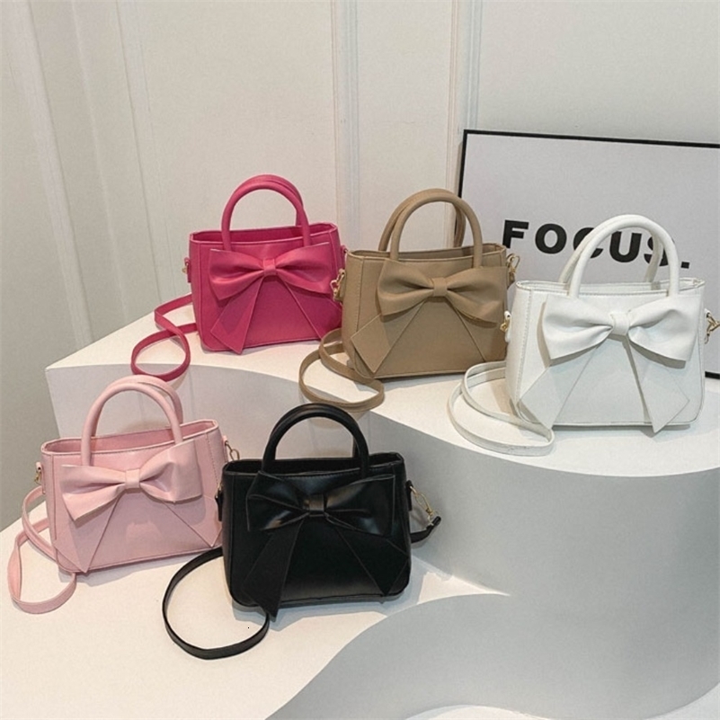 Trendy Bow Lady Shoulder Bag Handbag Solid Underarm Bag Daily Commuting Bag Casual Messenger Bag Sweet PU Leather Square Bag 250103