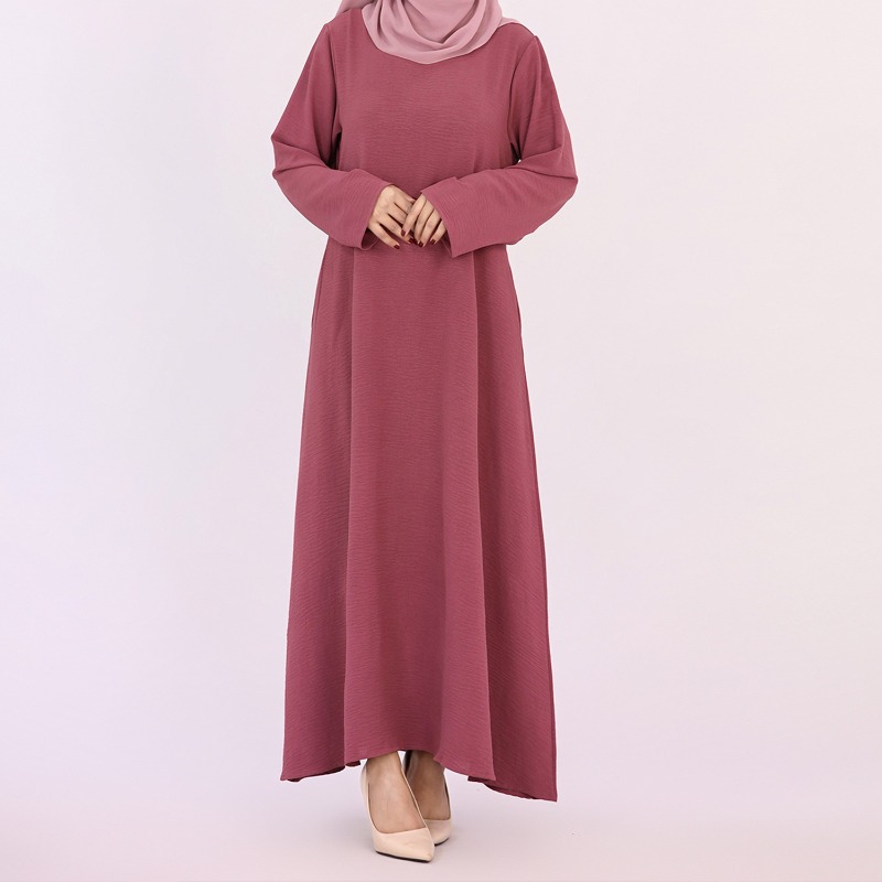 (72) New Solid Color Casual and Simple Mid-length Dress