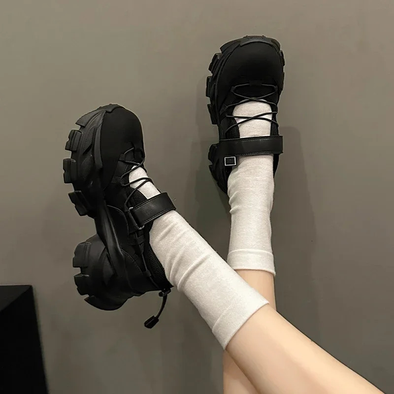 2024 High-quality Thick-soled Hollow Fashion Fully Comfortable Non-slip Breathable Sports Casual Wear-resistant Womens Shoes 250103