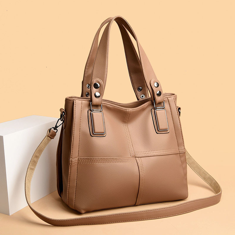 Chic Korean Style Large Tote with Multiple Carry Options Elegant Women's Handbag & Shoulder Bag Combo