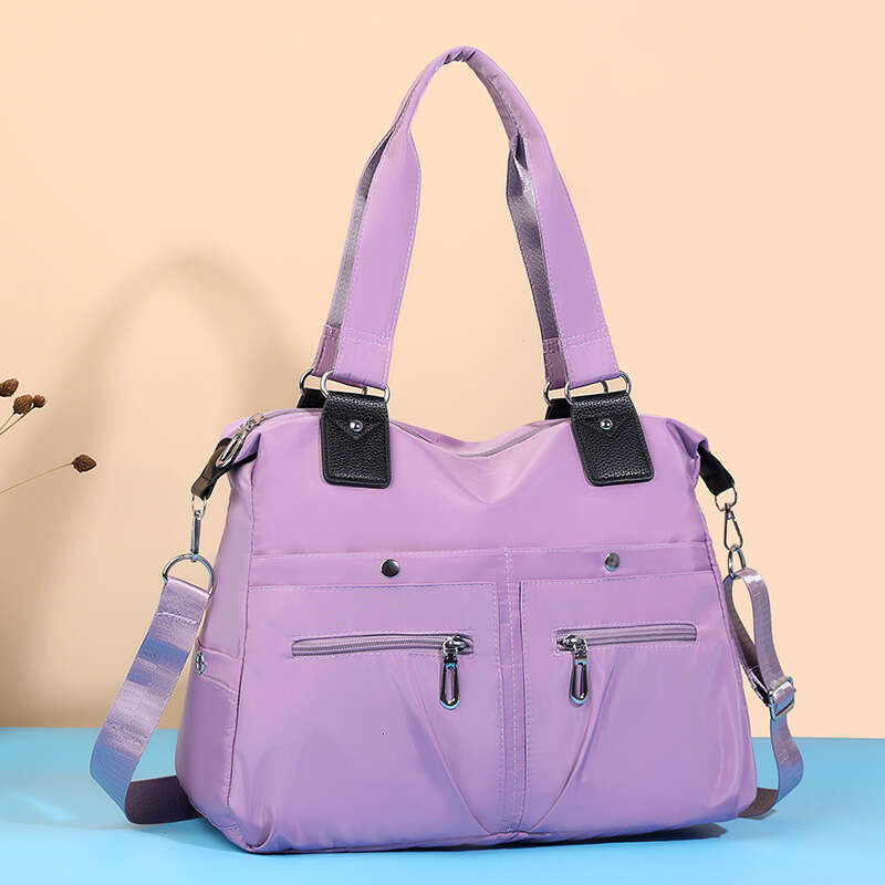 Foreign Trade Handbag, Hand-Held Travel Women's Mother's Nylon Cloth Single Shoulder Diagonal Cross Bag, Large Bags