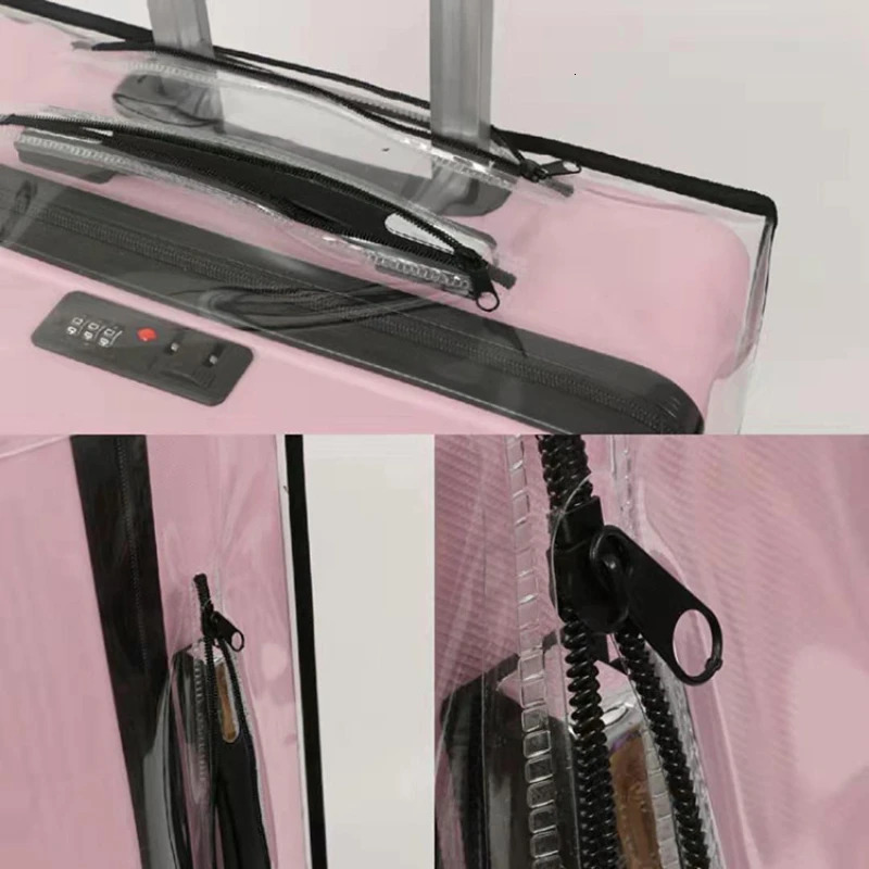 PVC Luggage Cover Waterproof 20 To 30 Inch Suitcase Dustproof Protective Cover Double-Side Transparent Trolley Case Cover 250103