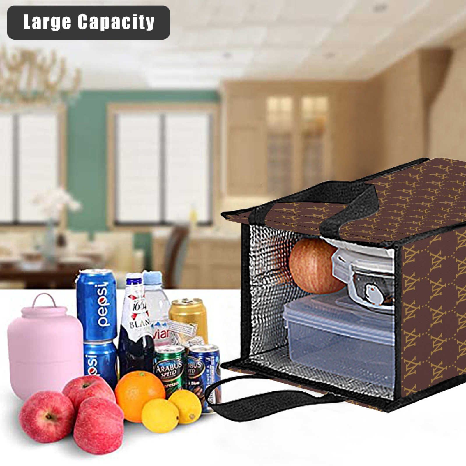 NXY Lunch Bag Lunch Box Bag Electric Food Heater Polyester Cloth Insulated Food Bag Waterproof Large Capacity For School Picnic