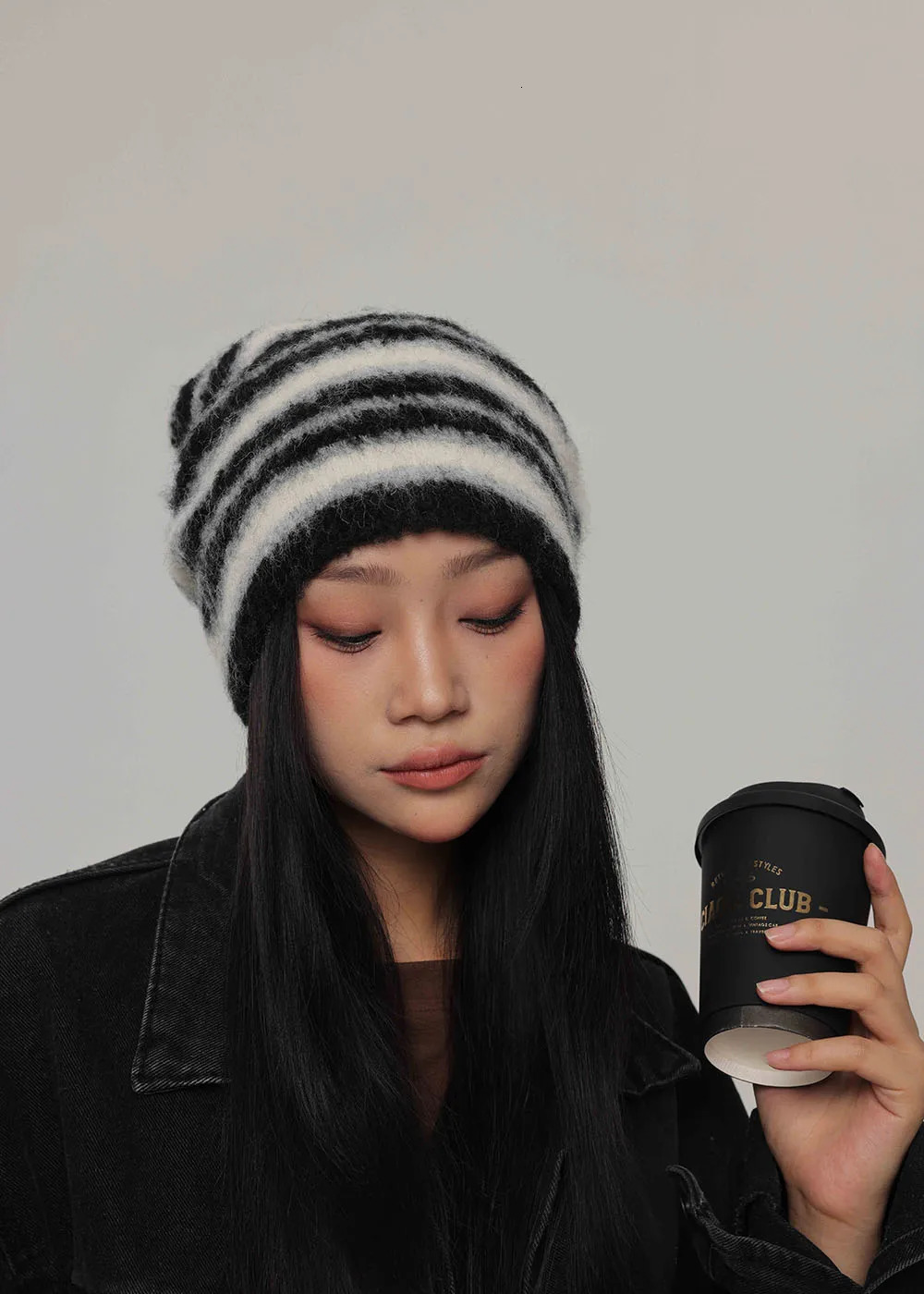 Striped Knitted Beanies Hats For Women Men Winter Plush Warm Skullies Hat Unisex Outdoor Coldproof Ski Ear Protection Caps Gorro 250106