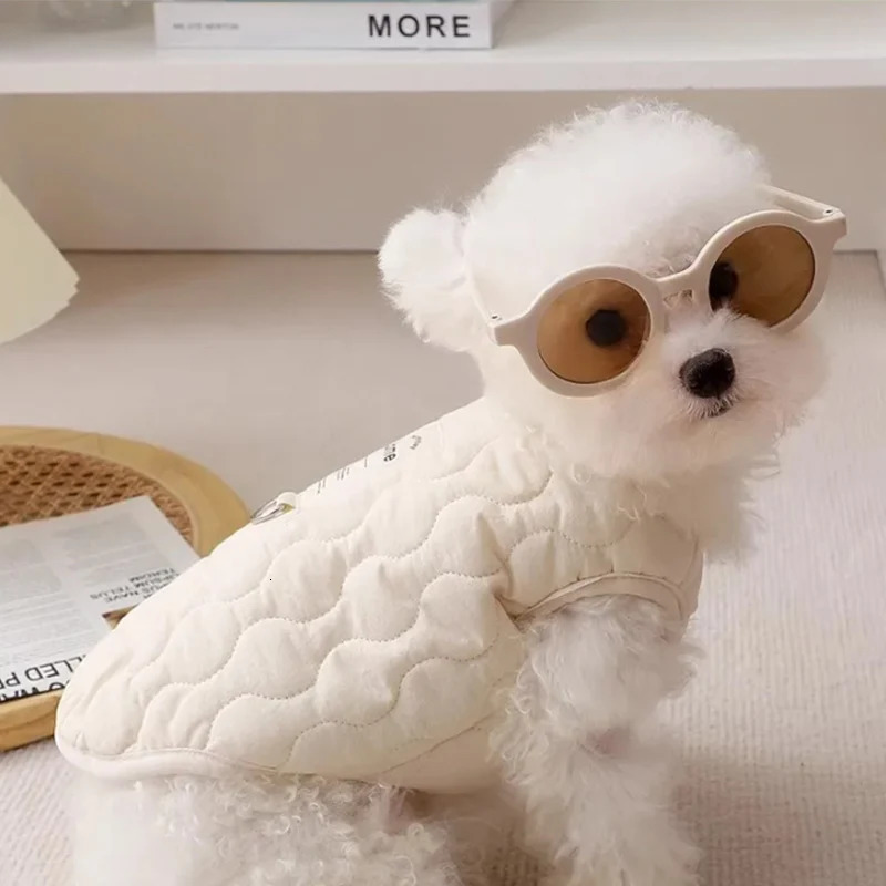 Cat Dog Autumnwinter Vest Warm Velvet Thick Vest Teddy Small And Medium Sized Dog Traction Buckle Dog Pet Clothing Pet Supplies 250106