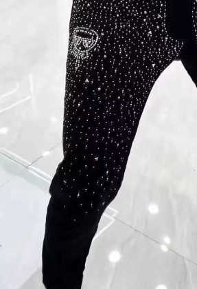 Rheinstone 2025 New Diamond Mens Jeans Thin Trendy Weight Loss Straight Casual Pants W241118