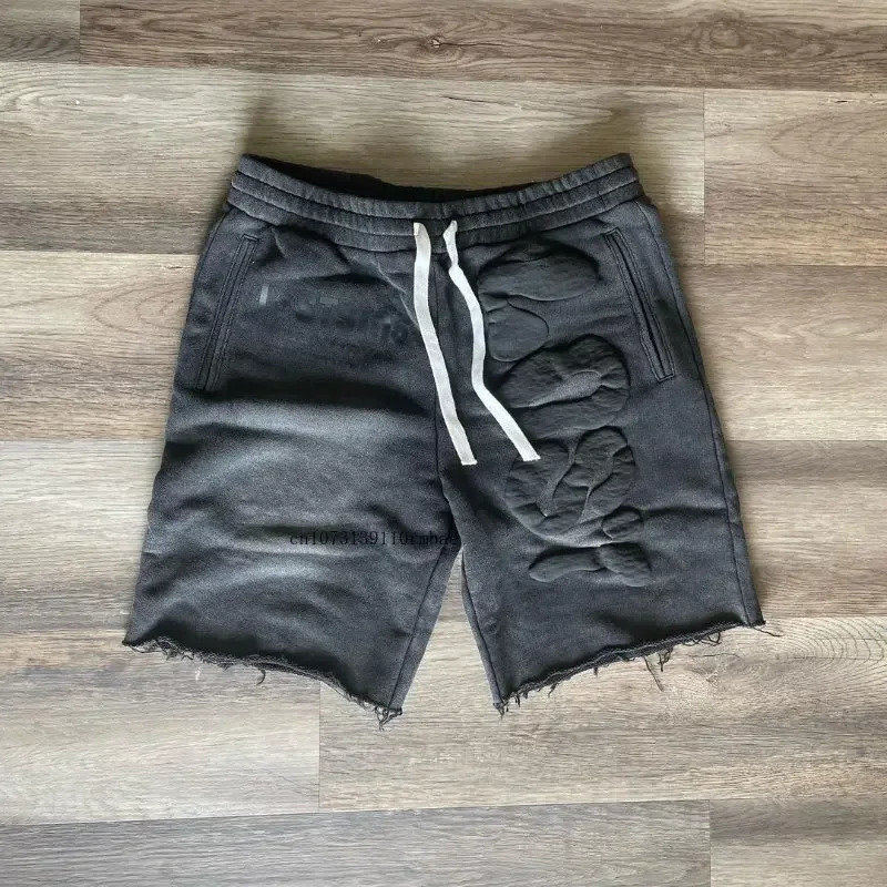 Foam Embroidered Shorts Loose Casual Shorts Men Women Spring Summer Ins Net Red Sense Y2k Letters Five Part Pants 250103