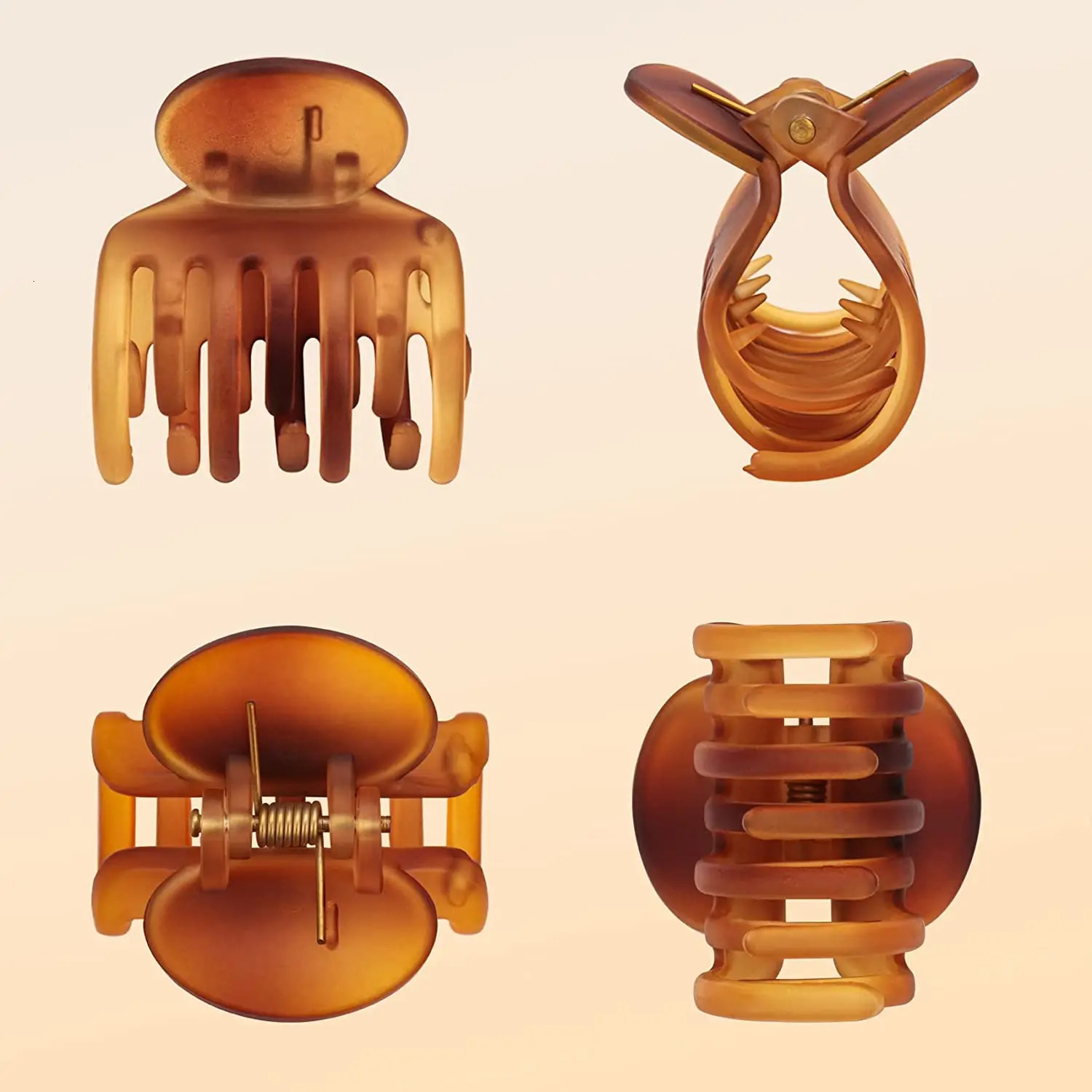 Double Row Teeth Hair Claw Clips Medium Hair Jaw Clips Matte and Shiny Small Claw Non-Slip 1.5 in 12 PCs 250106