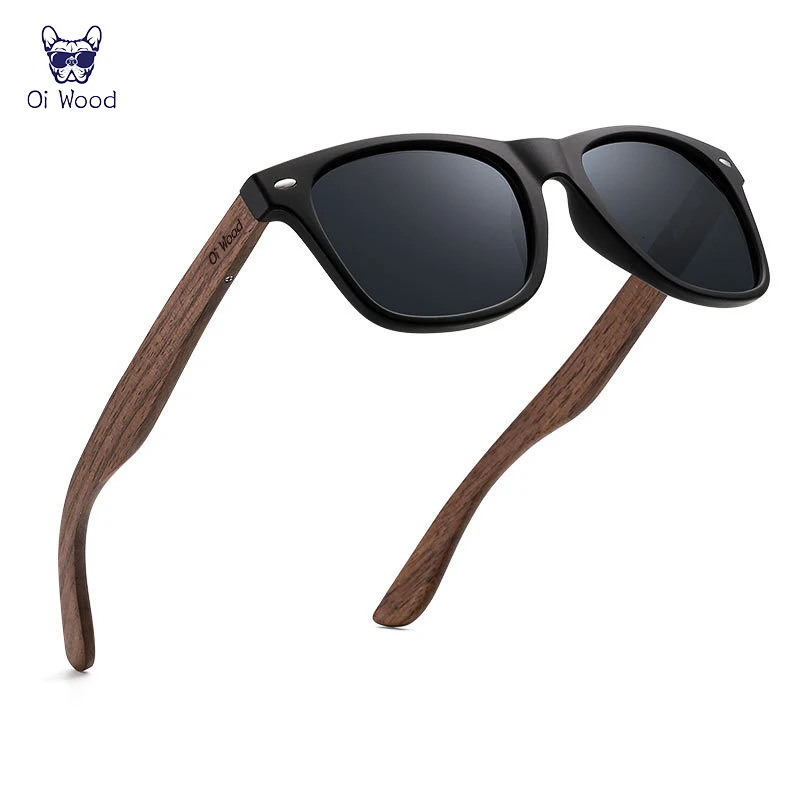Oi Wood Natural Wooden Sunglasses Men Polarized Fashion Sun Glasses Original Wood De Sol Masculino TR90 Frames 250106