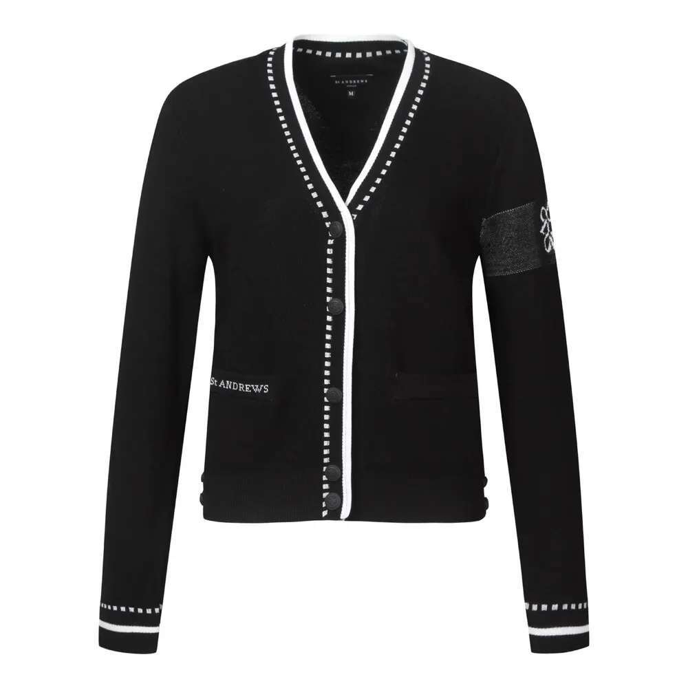 Women's Trendy Coat GOLF Urious V-Neck, Sports Design Knitted Cardigan, Enjoy This Autumn
