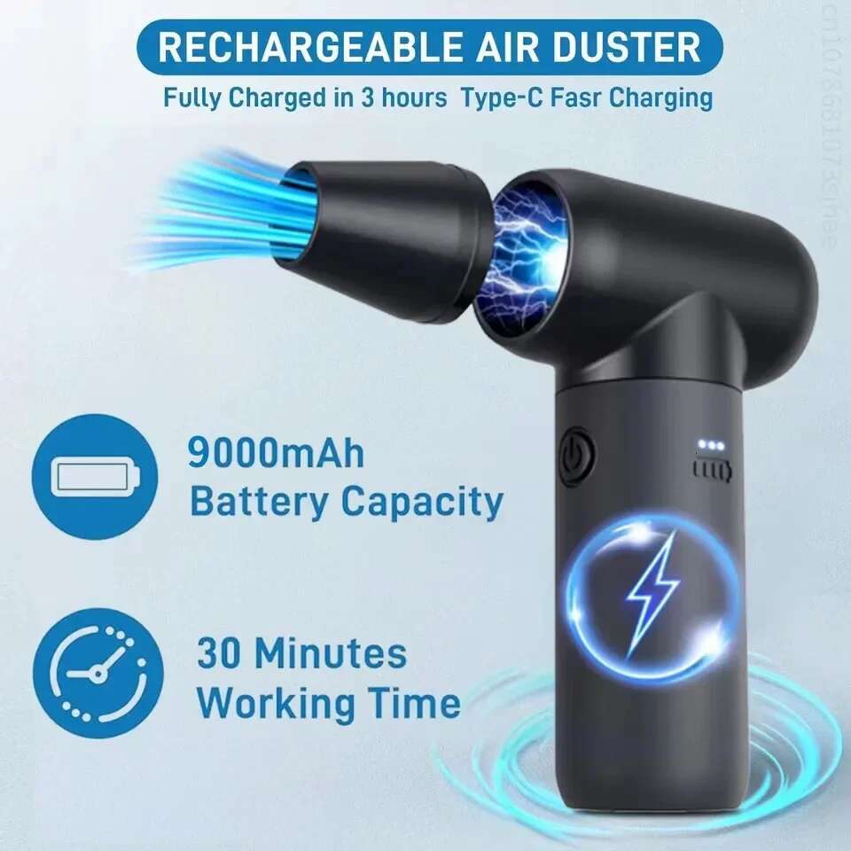 Wireless 180000RPM Wind Speed 50m/s For Car Keyboard Computer Cleaning Hair Dryer High-Performance Electric Blower
