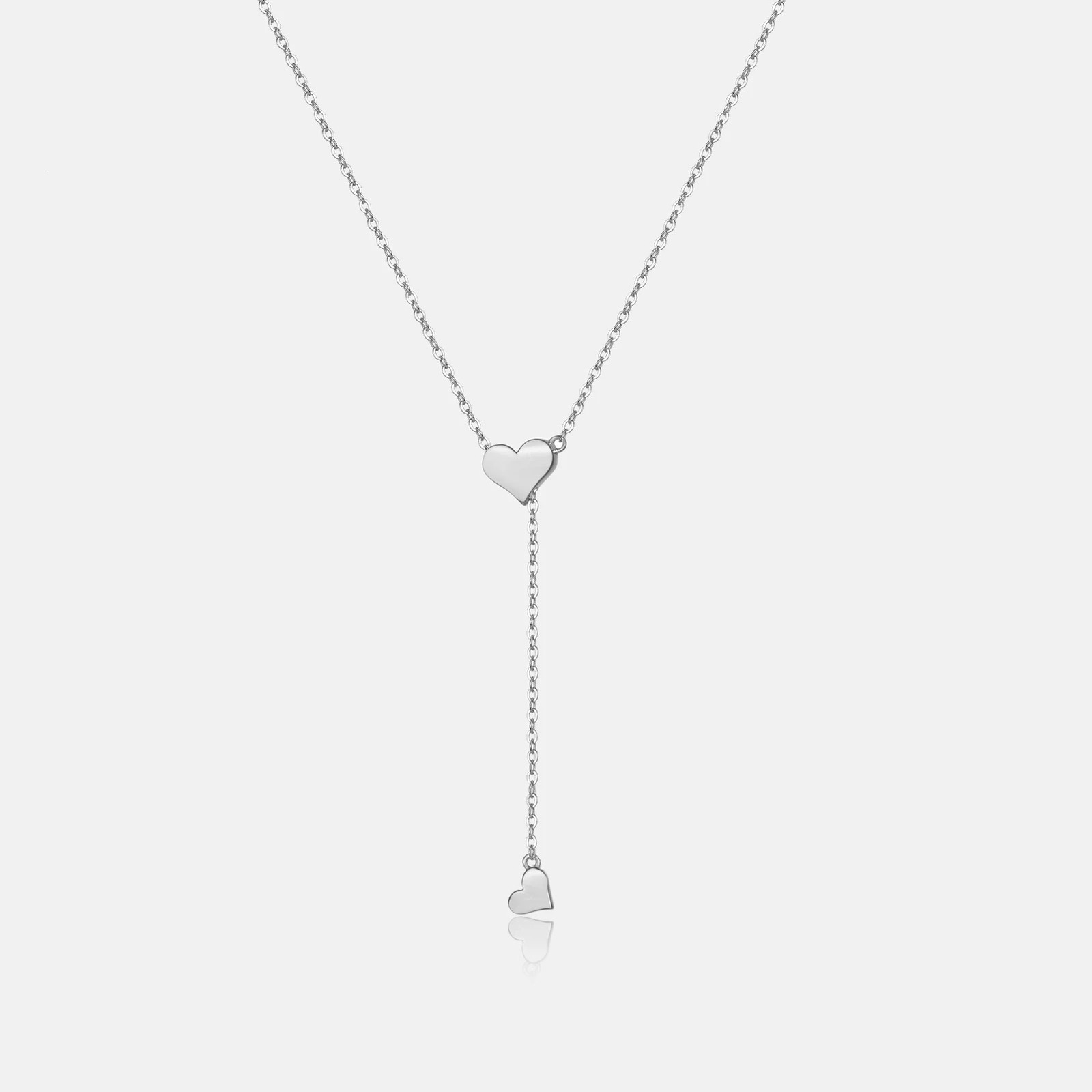 VEWANT 925 Sterling Silver Heart Pendant Long Chain Necklace Adjustable Choker 2024 Fine Jewelry 250106