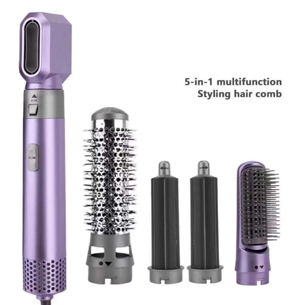 Five in One Hot Air Automatic Curg Iron, Dual Purpose Styg Comb, Electric Dryer, Hair Dryer Comb