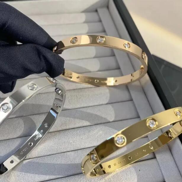 Designer Bracelet For Women Luxury Bracelets Jewelry Charm Bangle Silver Gold Rose Stainless Steel Jewellery Colorfast Cuff Braclet Party Couple k2130