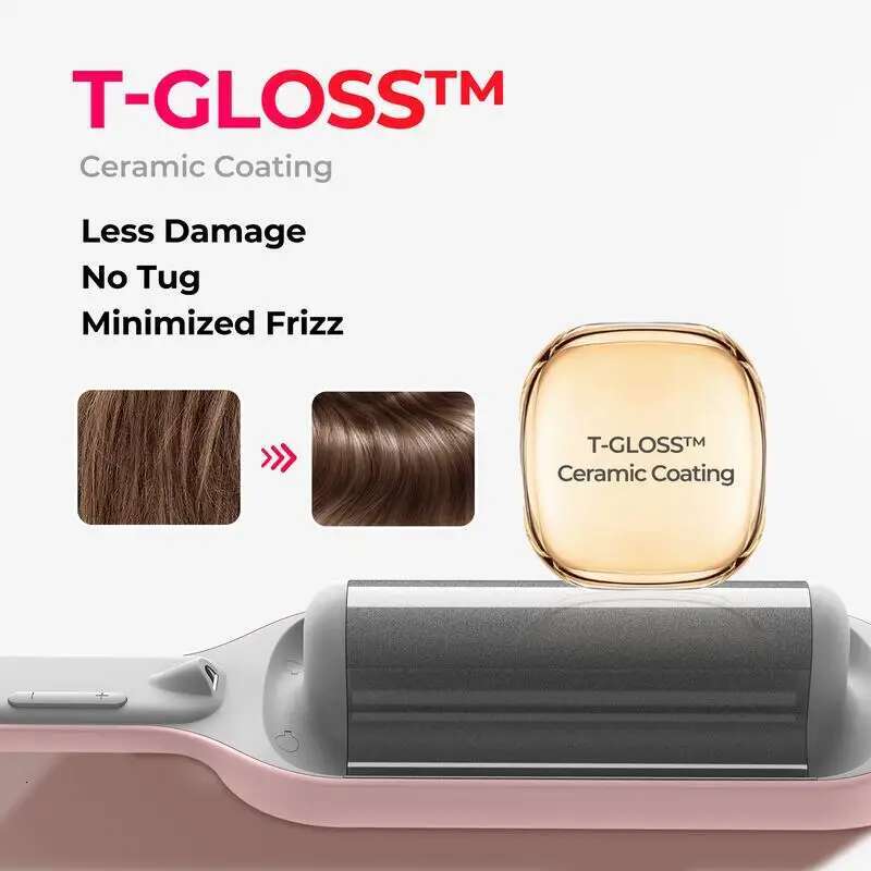 TYMO ROVY-Wave Curg Iron for Easy Comfort Styg Negative Ionic hairwaver comfortable handle