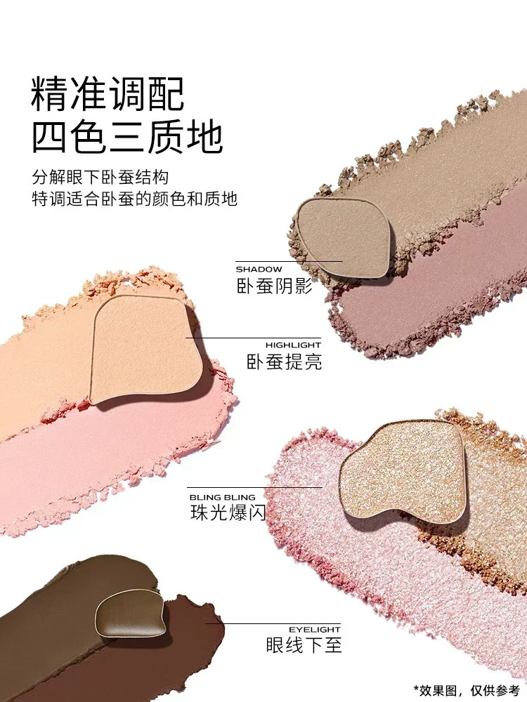 Little Ondine 4Color Eyeshadow Palette Blush Eyeliner Eyeshadow Highlight Contour Palette Eyes Makeup Beauty 250106