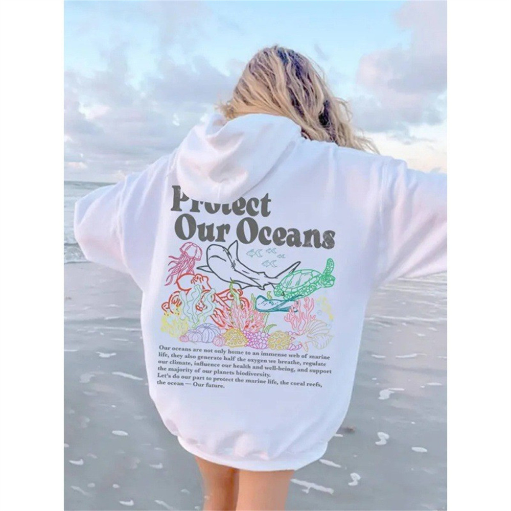 New Model With Free Shipping Ocean Series Men's Women's Hoodies Fashionable Autumn And Winter Letter Print Versatile Casual Hoodie