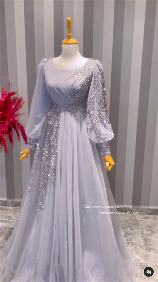 Xijin Modest Prom Dress Morocco Kaftan Evening Dress Dubai Womens Long Party Dress Saudi Arabia Prom Dress Customization 250103