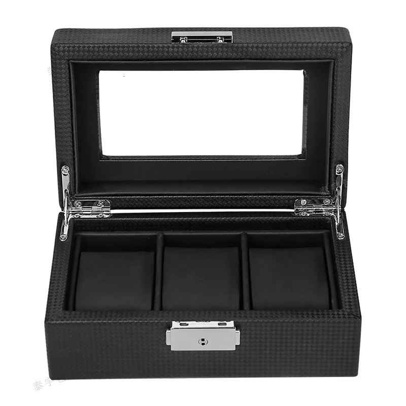 Watch Box Gift Box 3 Carbon Fiber Black Watch Storage Display Box 3 Watch Box Watch Organizer Gift Customization 250102