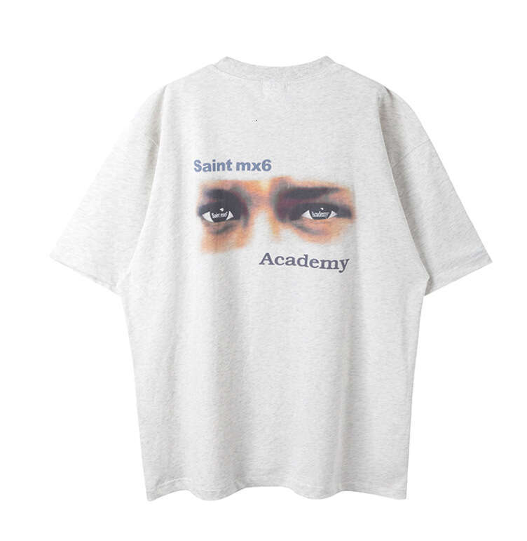 24fw trendy brand new high street short sleeved T-shirt washed and worn loose top half sleeve unisex