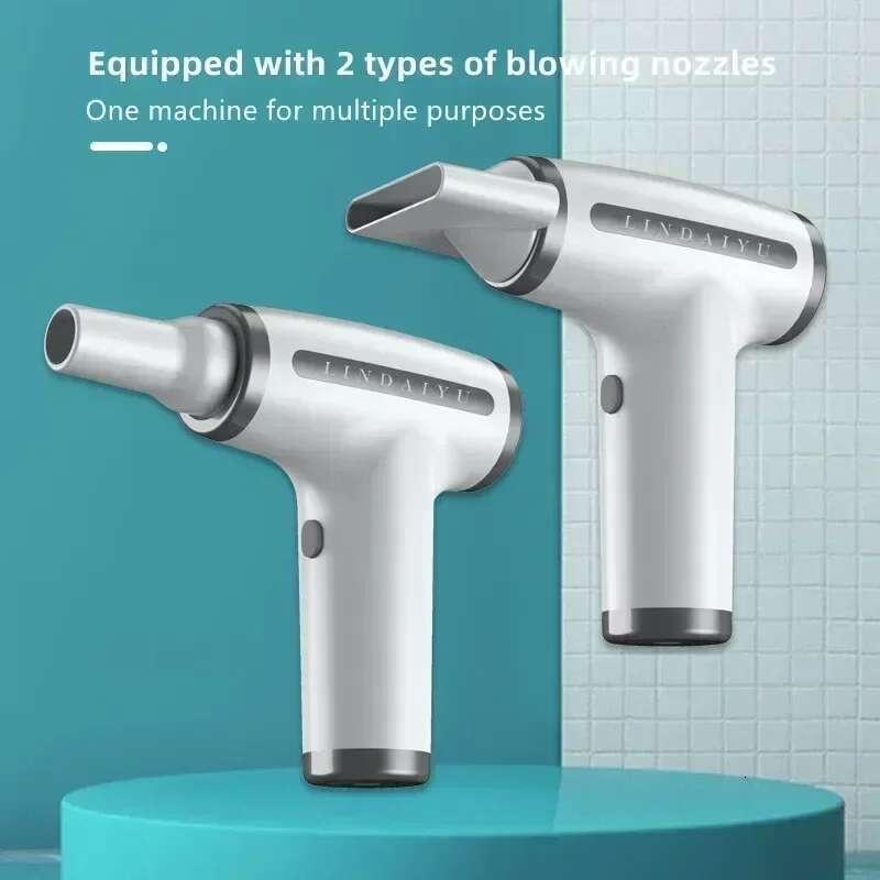 in 1 Wireless Hair Multifunctional Air Duster Blower Travel Portable USB Rechargeable Negative Ions Blow Dryer